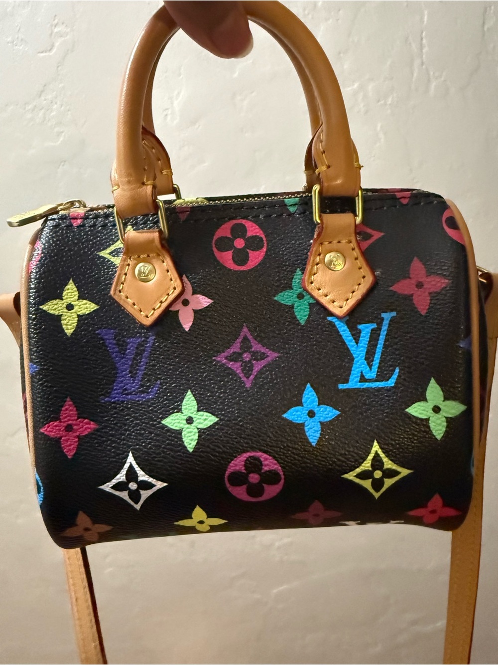 Louis Vuitton Multicolor Monogram Mini Speedy Bag - Black with Multi-Color Motif